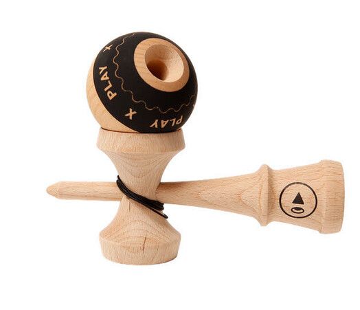 Kendama Geschicklichkeitsspiel&#x20;Play&#x20;X&#x20;Grip&#x20;black&#x20;nature