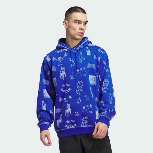 Adidas Kapuzenpullover&#x20;Dill&#x20;Hoodie&#x20;royalblue&#x20;white