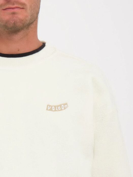 Volcom Sweater&#x20;Too&#x20;Kool&#x20;Crew&#x20;dirty&#x20;white