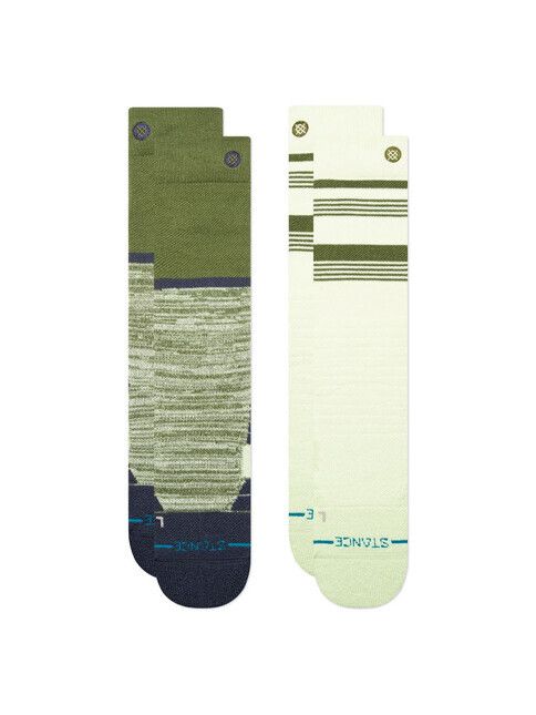 Stance Socken Backside Mid Poly Snow 2 Pack green