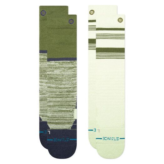 Stance Socken&#x20;Backside&#x20;Mid&#x20;Poly&#x20;Snow&#x20;2&#x20;Pack&#x20;green