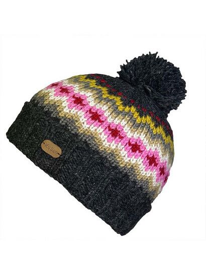 Kusan Mütze Bobble Hat w/Turn Up charcoal