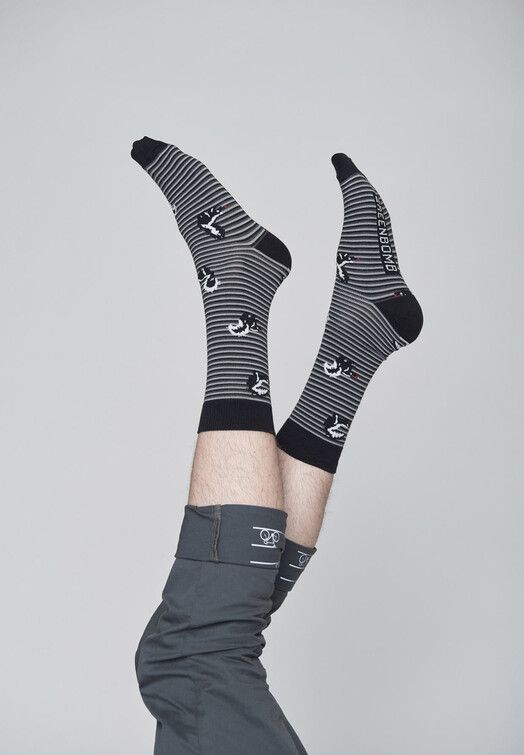 GreenBomb Socken&#x20;Animal&#x20;Skunk&#x20;black