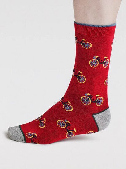 Thought Socken Berne Bike Bamboo Socks cranberry