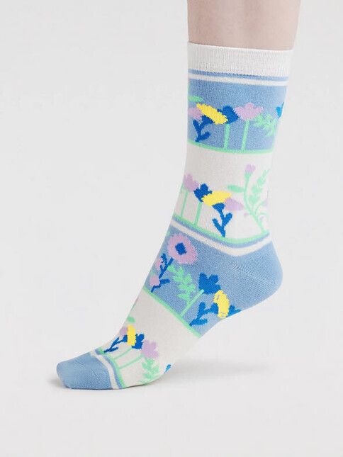 Thought Socken Fraya Floral Garden Socks violet blue