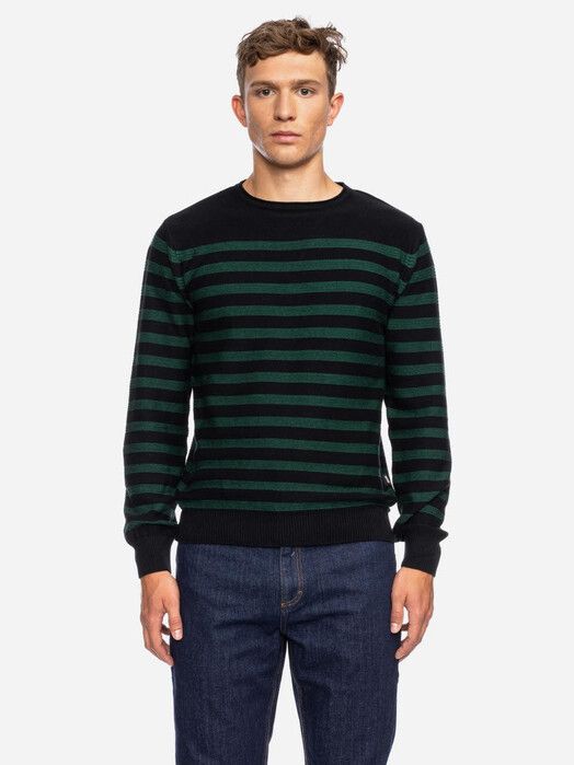 ATO Berlin Pullover&#x20;Logan&#x20;black&#x2F;green