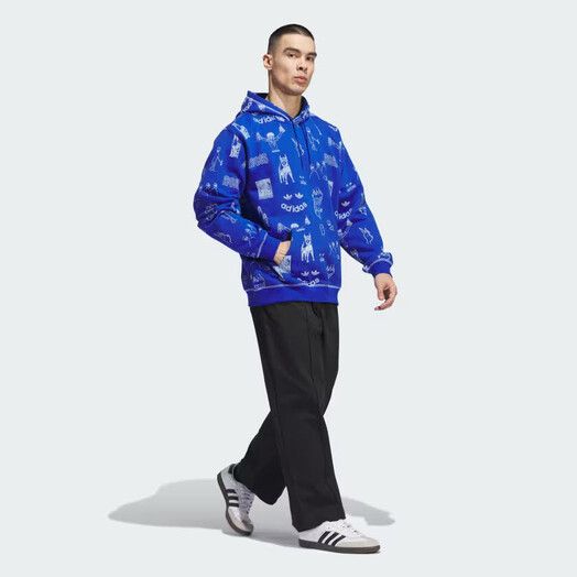 Adidas Kapuzenpullover&#x20;Dill&#x20;Hoodie&#x20;royalblue&#x20;white