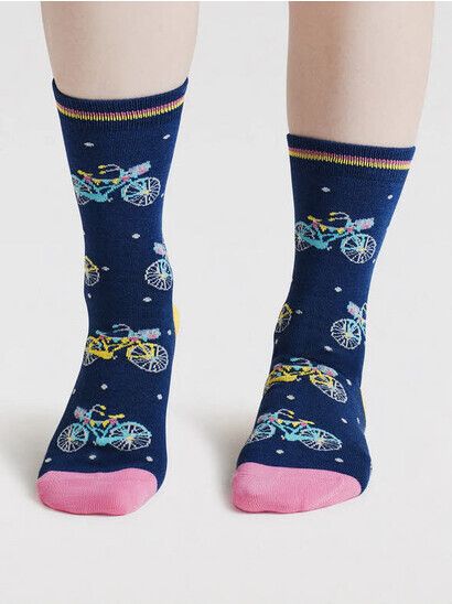 Thought Socken Rosette Bike Bamboo Socks indigo blue