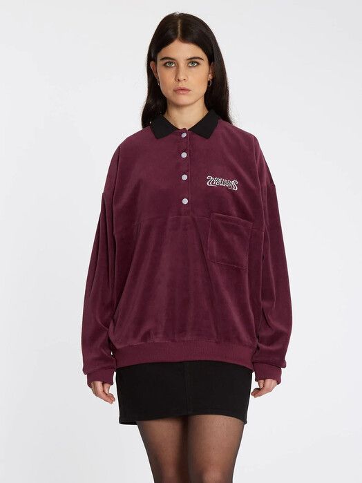 Volcom Pullover&#x20;Velroots&#x20;Polo&#x20;burgundy