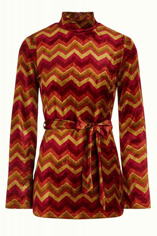 King Louie Sweater&#x20;Heloisa&#x20;Tunic&#x20;Top&#x20;Penny&#x20;cabernet&#x20;red