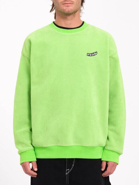 Volcom Sweater Too Kool Crew electric green