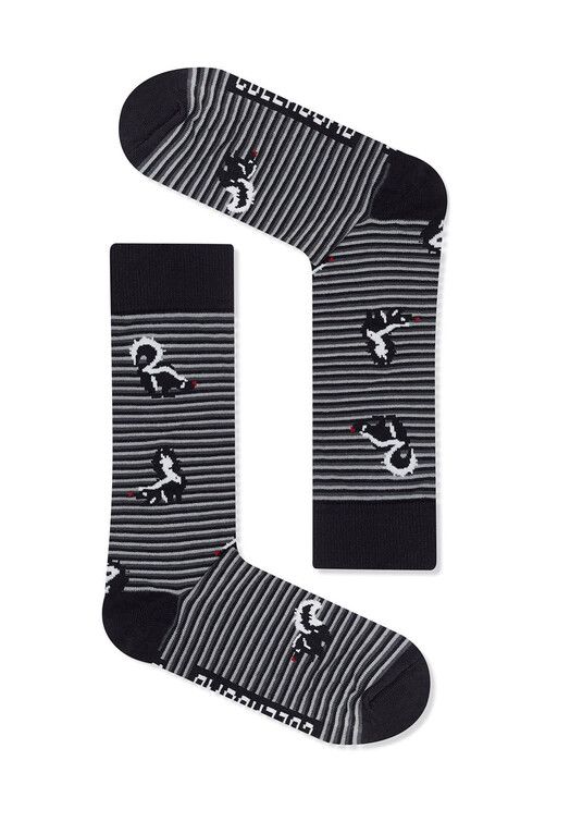 GreenBomb Socken&#x20;Animal&#x20;Skunk&#x20;black