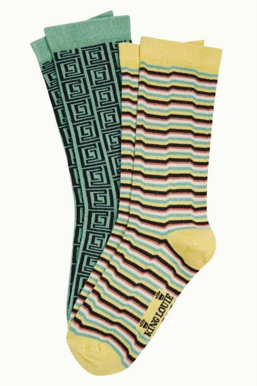 King Louie Socken&#x20;Socks&#x20;2-Pack&#x20;Combo&#x20;hawaii&#x20;green