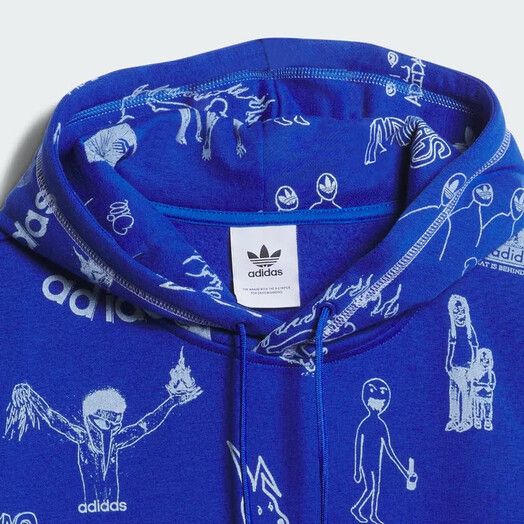 Adidas Kapuzenpullover&#x20;Dill&#x20;Hoodie&#x20;royalblue&#x20;white