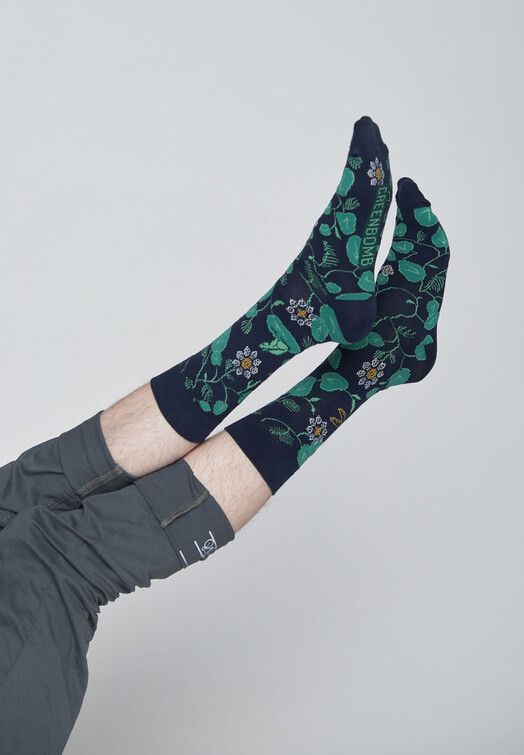 GreenBomb Socken&#x20;Nature&#x20;Waterlilly&#x20;blue