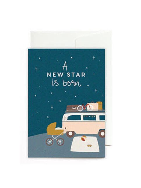 Roadtyping Postkarte Grußkarte A new star is born