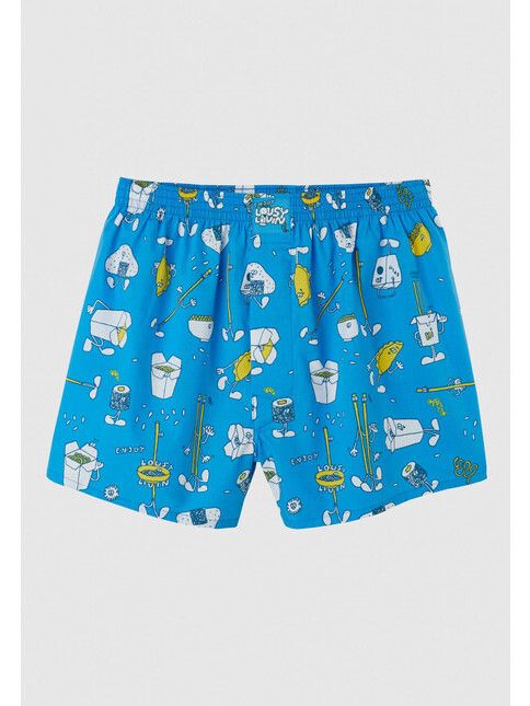 Cleptomanicx Boxershort Lunchbox blue